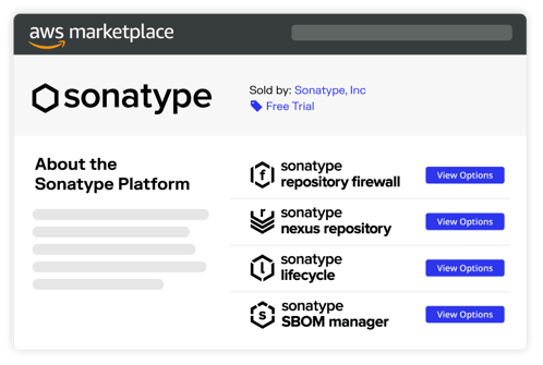 Sonatype Platform on the AWS Marketplace