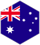 Australian Flag in branded hex cutout