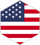 U.S. Flag in branded hex cutout