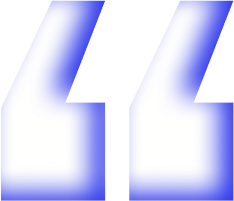 branded electric blue quote glyph