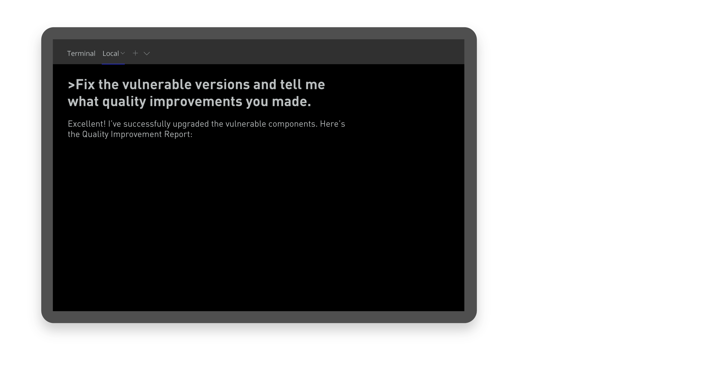Conversation with an AI-coding assistant to fix vulnerabilities in code.