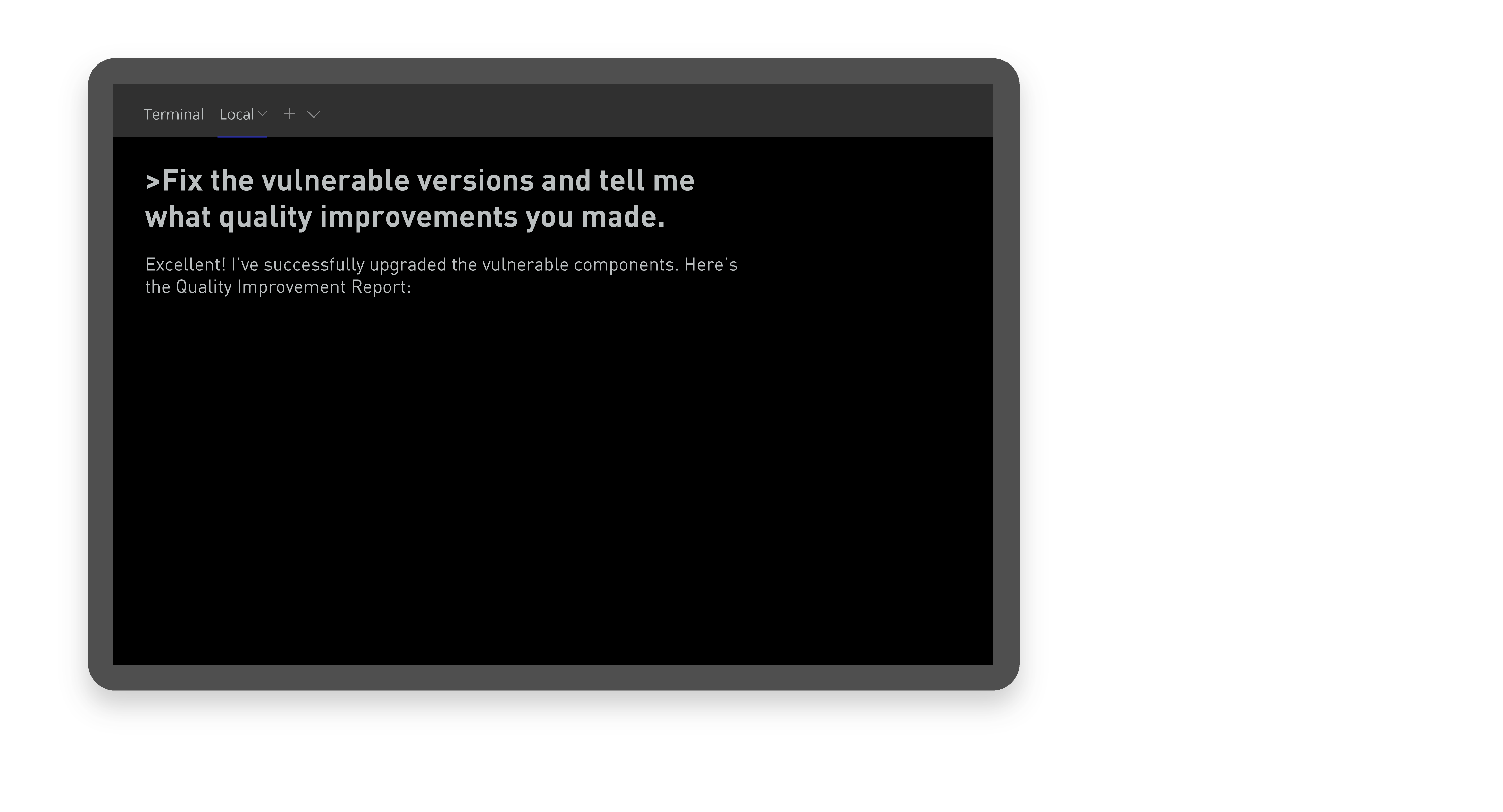 Conversation with an AI-coding assistant to fix vulnerabilities in code.