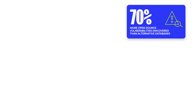 70% more open source vulnerabilities discovered than alternative databases