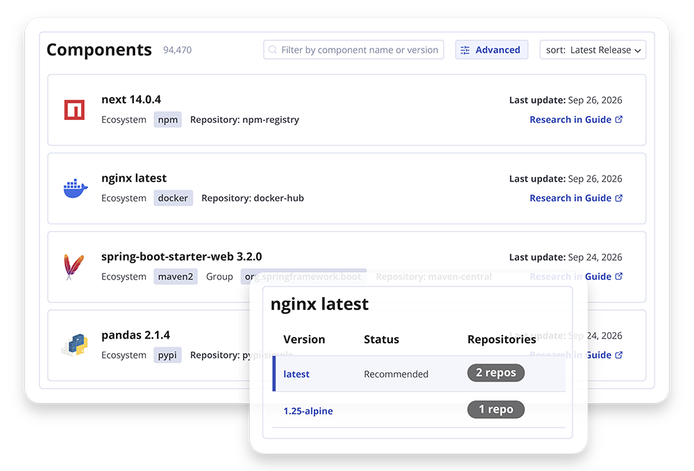 Components screenshot