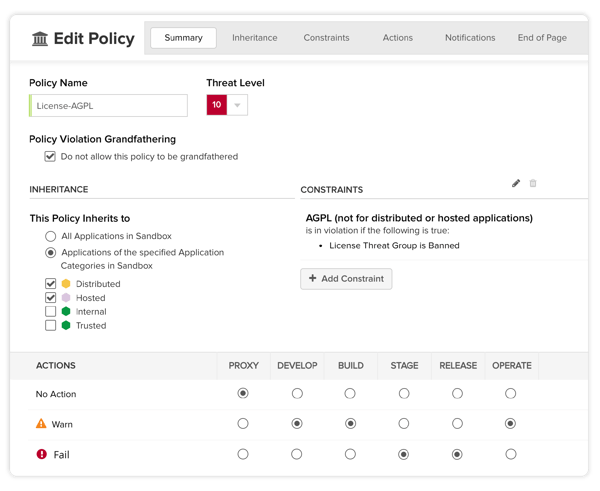 Enforce Policy with Nexus Lifecycle