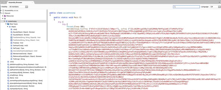 Code Showing Discord Trojan on .NET