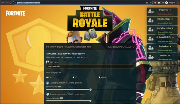 Fortnight V Bucks Generator Tool