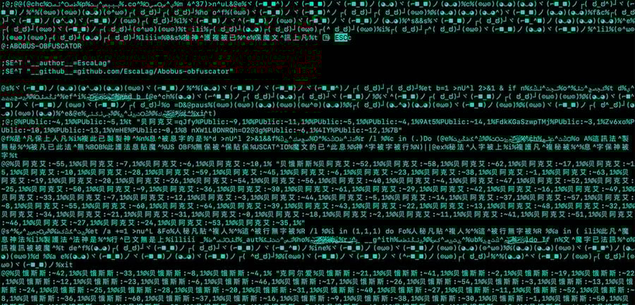 obfuscated code