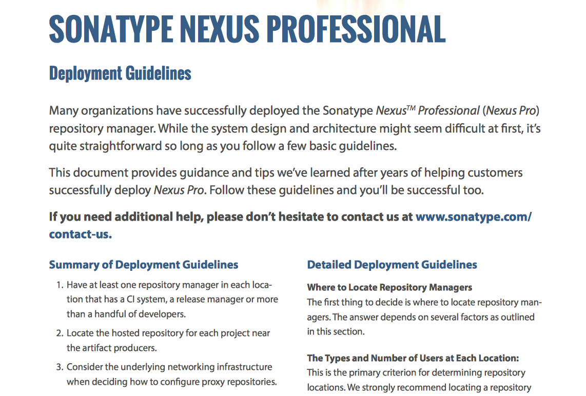 featured image for Sonatype Nexus Repository deployment guidelines