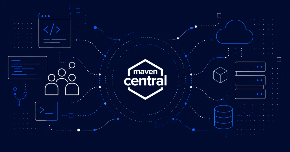Image with hexagon icon at center containing the text 