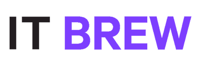 white logo of IT Brew